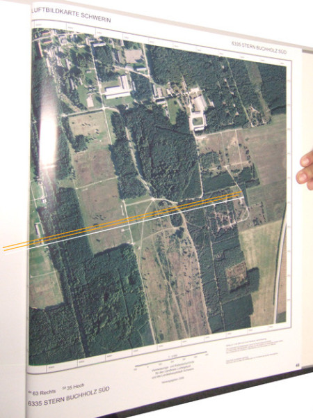 Querung der Panzerheide Schwerin mit der Trasse für die Autobahnauffahrt Schwerin-Süd