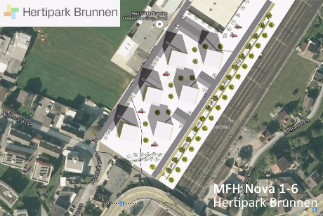 Neubau 6 MFH Mehrfamilienhäuser Verkauf Miete Nova Brunnen Hertipark Brunnen