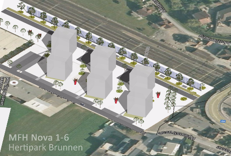 Arealentwicklung Nova Brunnen Hertipark Brunnen MFH Mehrfamilienhaus Stockwerkeigentum