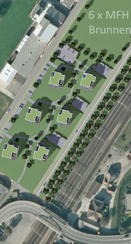 Hertipark AG Nova Brunnen AG Hertiturm AG - Neubau 6 Mehrfamilienhäuser Innenstadt Brunnen Stockwerkeigentum kaufen Appartement mieten