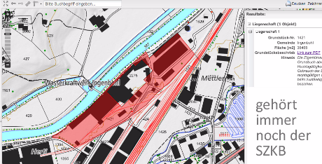 Parzelle 1421 gehört IMMER NOCH der Kantonalbank Schwyz Bahnhofstr. 3