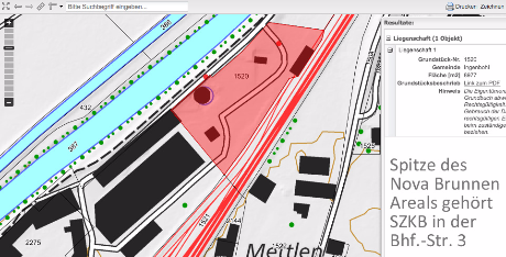 Parz 1520 Die-Spitze des Holcim-Areals gehört immer noch der Schwyzer Kantonalbank