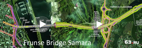 ----- Предварительный проект дорог в центре Самары