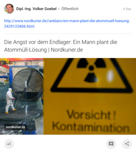 Nordkurier Endlager - Ein Mann plant die Atommüll-Lösung