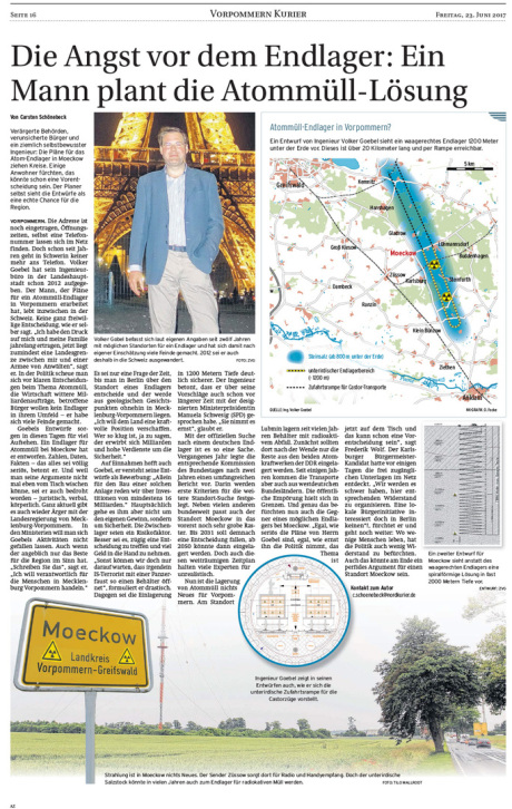 Dipl.-Ing. Volker Goebel / Architekt BGE / Endlager-Fachplaner / nuclear repository planning Germany