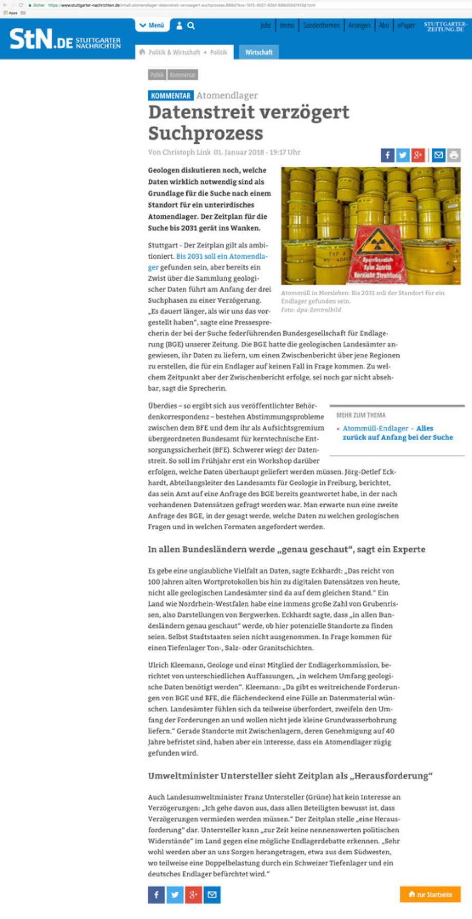 Datenstreit_Geologie_Daten_BGE_GmbH_Endlager_Stuttgarter_Nachrichten