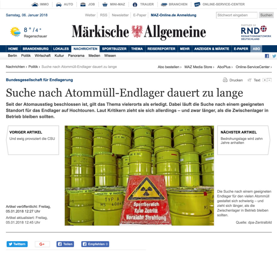 Maerkische_Allgemeine_Zeitung_Endlagers_Suche_dauert_zu_lange_Koenig_Heinen_Esser_entlassen