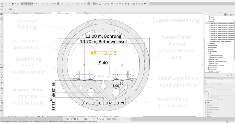 44_ART-TEL_1.3_Schnitt_mit_Vermassung_Konstruktionsskizze_Tunnel