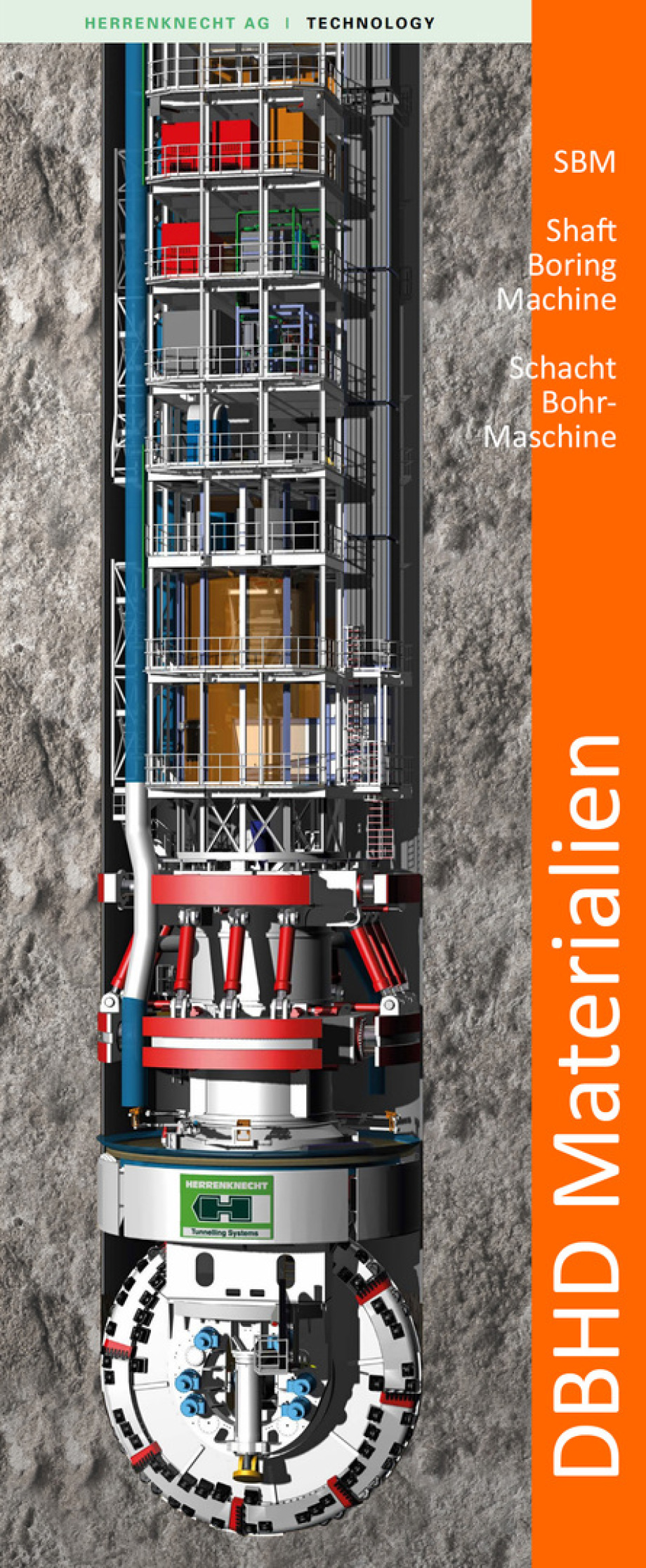 Schacht-Bohr-Maschine für DBHD Endlager Zugangs-Bohrung
