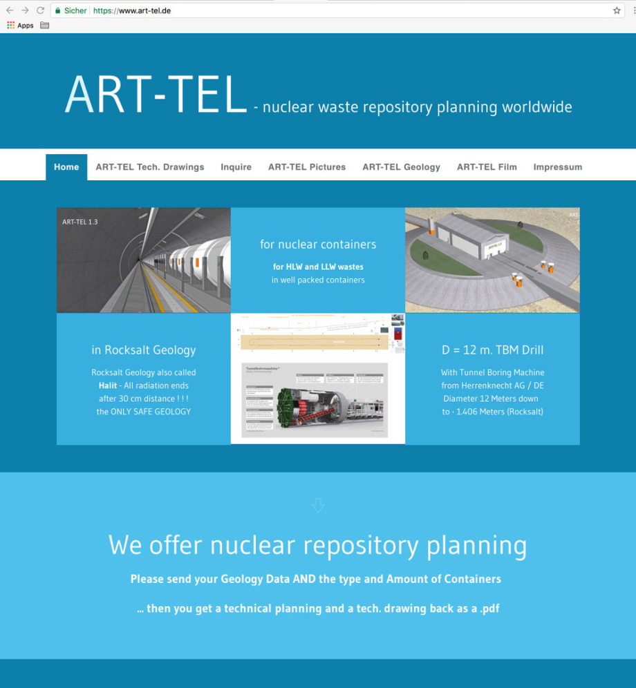 new website for ART-TEL nuclear repository planning - neue Website für das ART-TEL Endlager Konzept BGE GmbH Peine