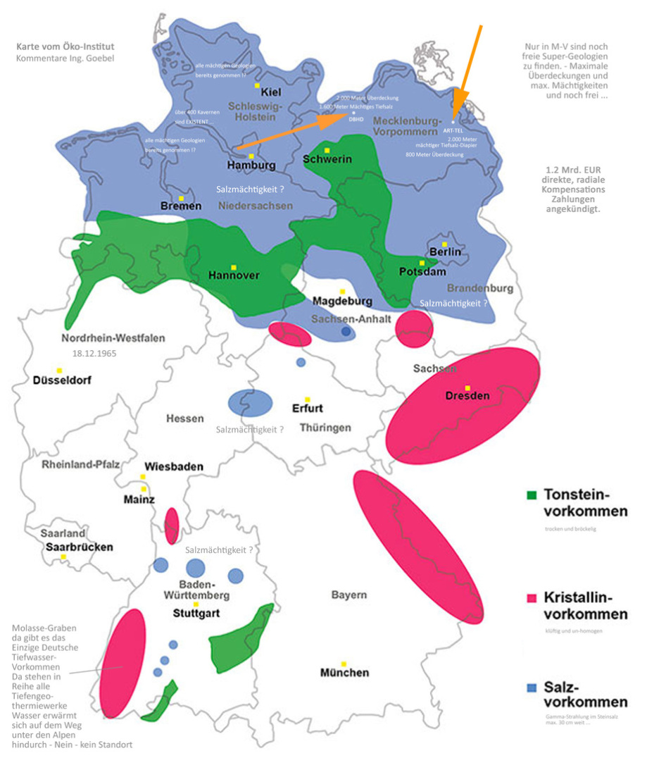 Wirtsgestein Karte Deutschland - Atommüll Endlager südl_Kröpelin_Glasin_Retschow_Heiligenhagen_Züsow_Madsow_  Neuburg_Steinhausen_Jürgenshagen_Jabelitz_Bernitt_Babst