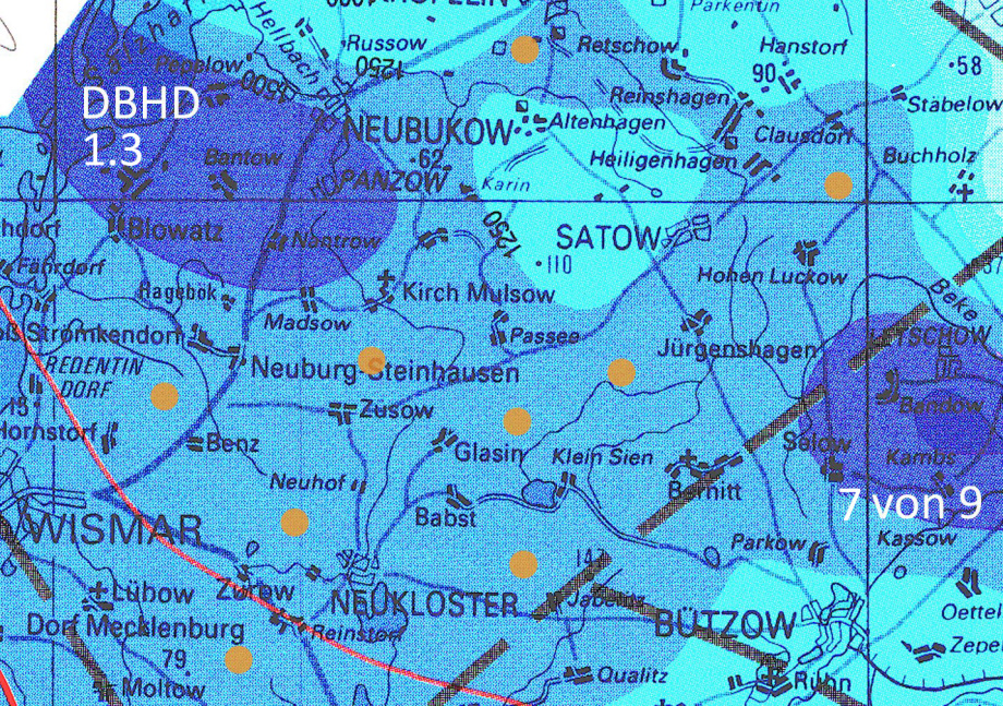 Standorte für DBHD Endlager östlich von Wismar und südlich von Kröpelin südl_Kröpelin_Glasin_Retschow_Heiligenhagen_Züsow_Madsow_  Neuburg_Steinhausen_Jürgenshagen_Jabelitz_Bernitt_Babst