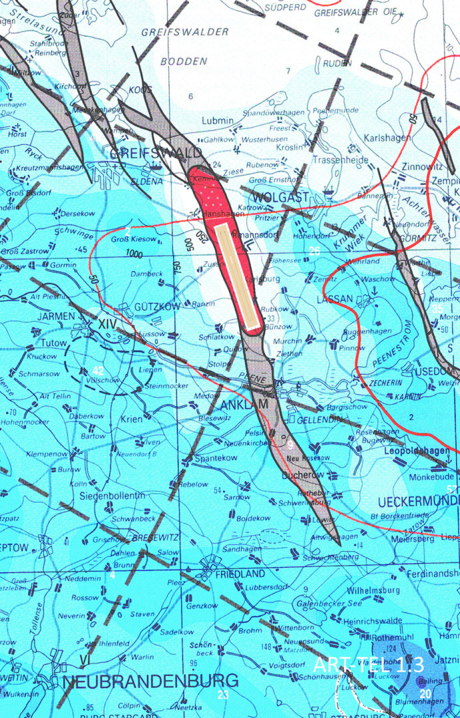Standort ART-TEL 1.3 Abklinglager direkt bei Karlsburg - in der Nähe von Wolgast und Greifswald - Super-Geologie