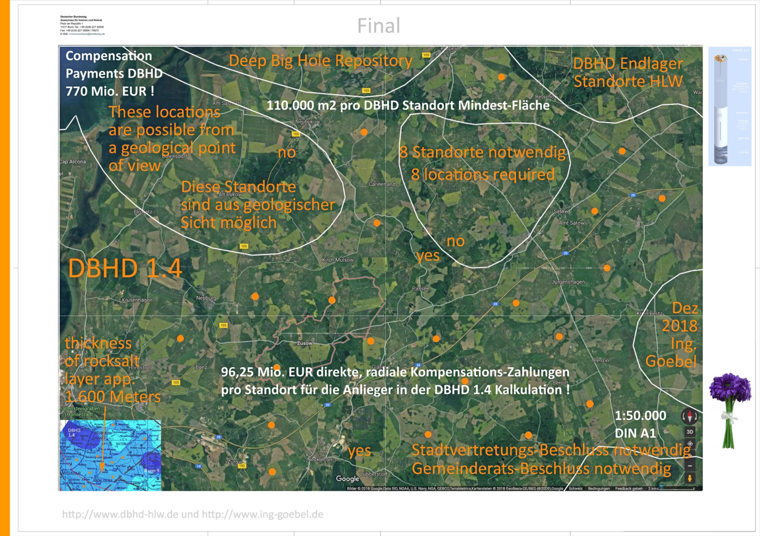 DBHD_1.4_Endlager_Standorte_Kompensationsradien_Karte_ing_Goebel_Basis_Geologische_Karte_auf_Satellitenbild Volker Goebel Endlager