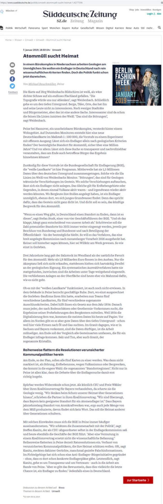 Endlager-Standortsuche_Artikel_Michael_Bauchmüller_Jan_2019