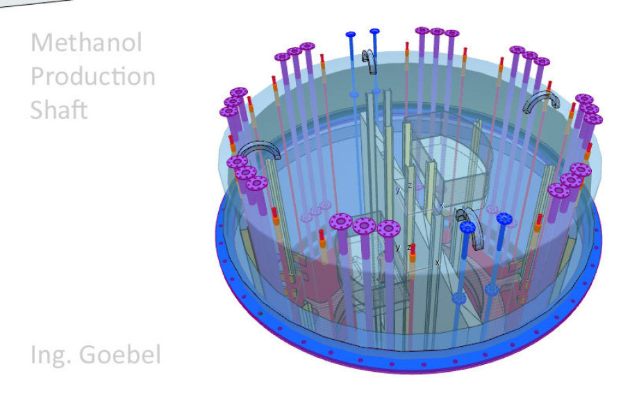 >>> This is how the Lid of the Methanol Shaft looks like in the final first draft - the design is just "useful" and enables the shaft to work - #Lid #Shaft #Methanol #Production #Electric #Chemical #Oven #Final
