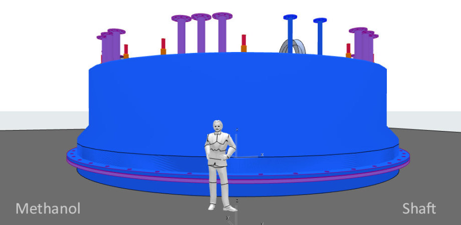 >>> This is how the Lid of the Methanol Shaft looks like in the final first draft - the design is just "useful" and enables the shaft to work - #Lid #Shaft #Methanol #Production #Electric #Chemical #Oven #Final