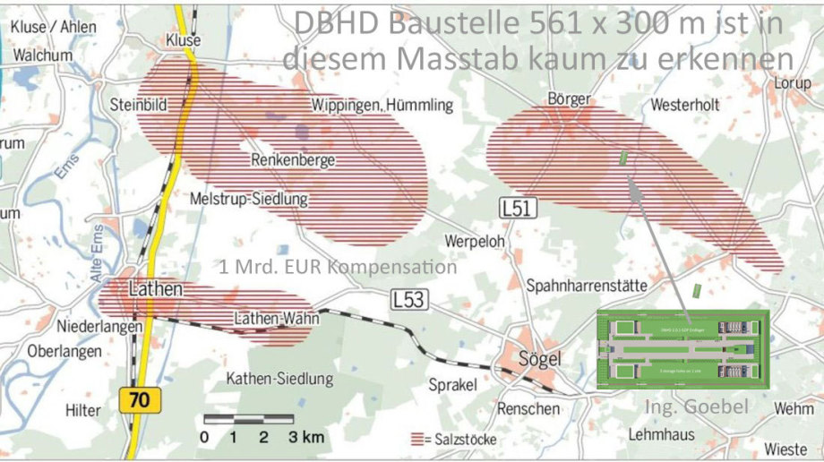 >>> There is 3 rocksalt location in "Emsland" Germany - but you cant see DBHD in this map - building site only 563 x 300 Meters. DBHD in der NOZ Karte kaum noch sichtbar - #DBHD #Börger #Emsland #Endlager - ist klein im Vergleich