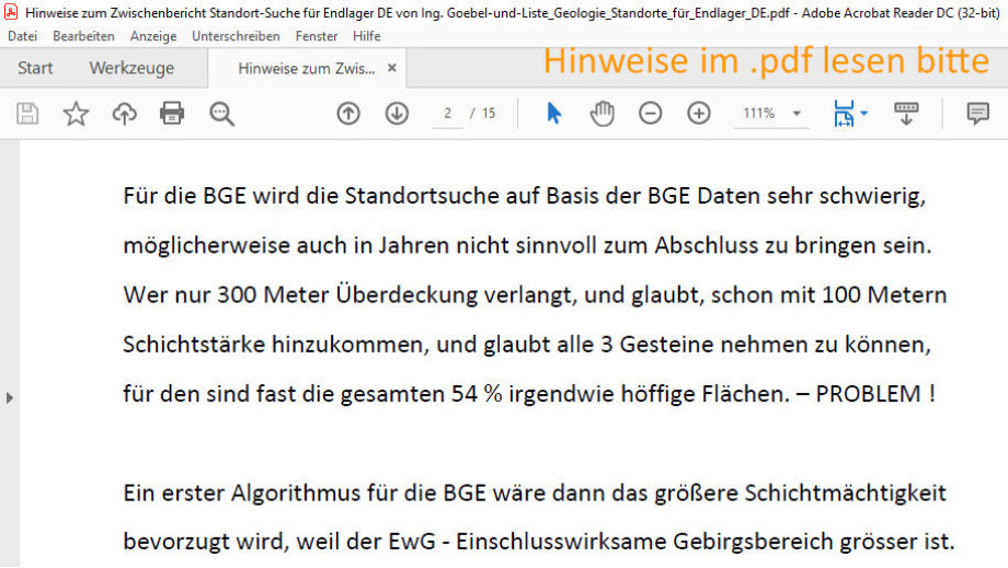 Hinweise zum Zwischenbericht Standort-Suche für Endlager DE von Ing. Goebel-und-Liste_Geologie_Standorte_für_Endlager_DE