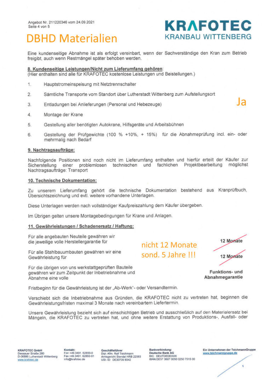 Angebot KTA Kreisläufer-Krane von Fa. KRAFOTEC - Teichmann Kranbau Gruppe - für DBHD 3.0.3 HLW Endlager DE und US