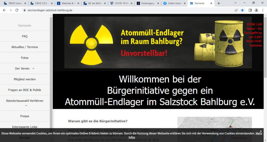 Fotos Startseite Website Bürgerinitiative gegen HLW Endlager im Salzstock Bahlburg
