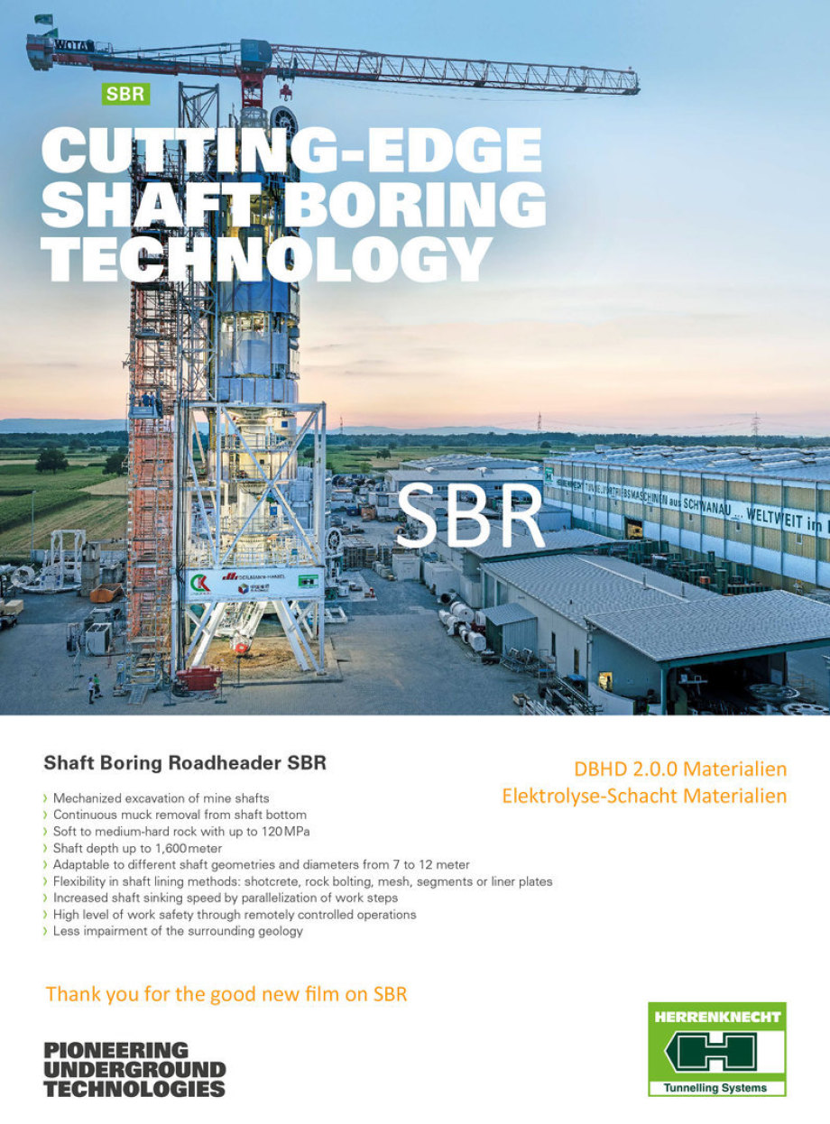 SBR Schacht Bohr Maschine - vertikale Gross-Loch Bohr-Technik - by Herrenknecht - gut für Endlager und Elektrolyse-Schächte
