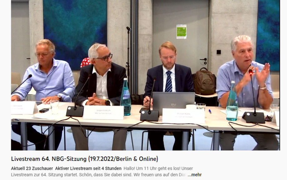 Dr Behrmann, Dr Grötsch, Dr. Kühn, Dr Weber - 19.07.2022 bei NBG Berlin