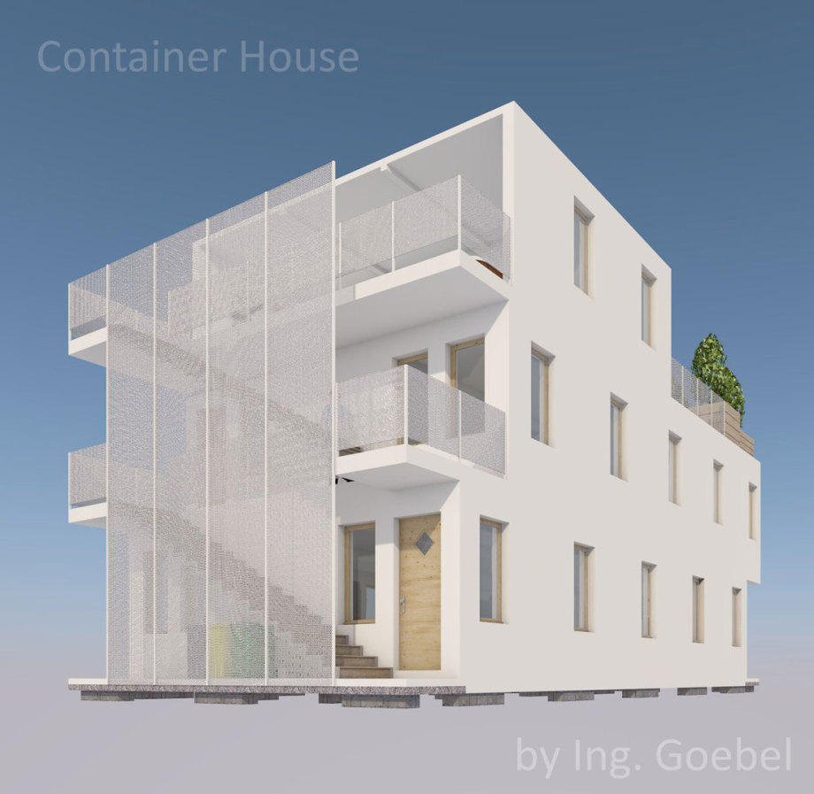 Container House made from 40 feet high cube containers