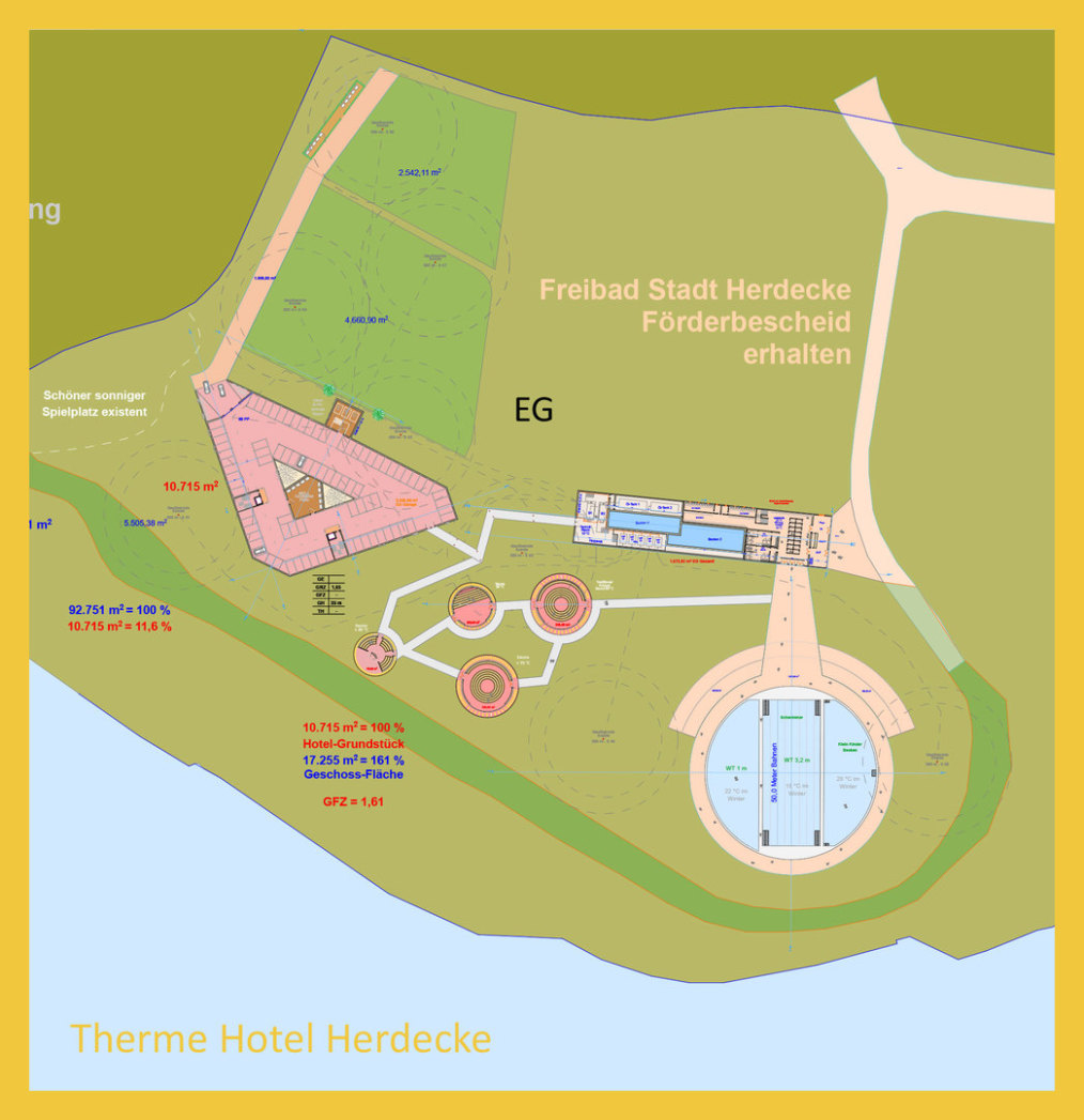 EG Therme Hotel Herdecke - Anfahrt - und Eingang Freibad Herdecke