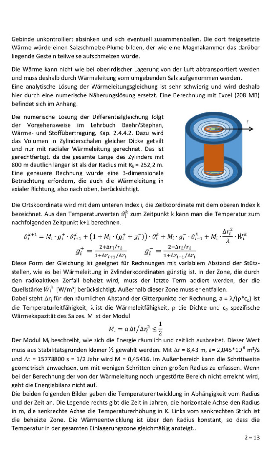 Finale Thermodynamik HLW Endlager DBHD 2.0.1 Tief-Steinsalz "Bei Beverstedt" - Berechnung Physiker Dr. Herres DE