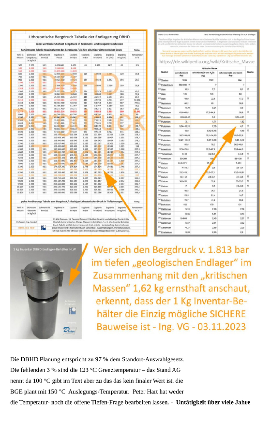 >>> Ing. Goebel - der Endlager-Planer 14 J. - Klagt gegen Peter Hart BMUKN Bonn vor dem Bundesverwaltungs-Gericht in Leipzig - Klage mit 2 Seiten Text und 6 Seiten technische Zeichnungen. Ein Ingenieur - der es leistete ! - klagt gegen die techn. Unfähige