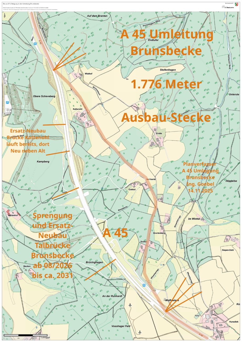 A 45 Umleitung Brunsbecke - Planverfasser Ing. Goebel