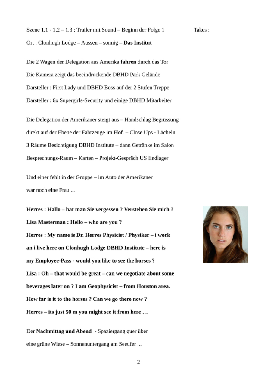 DBHD on Clonhugh Lodge - Film-Script - Drehbuch für Mehrteiler Film Clonhugh Lodge DBHD