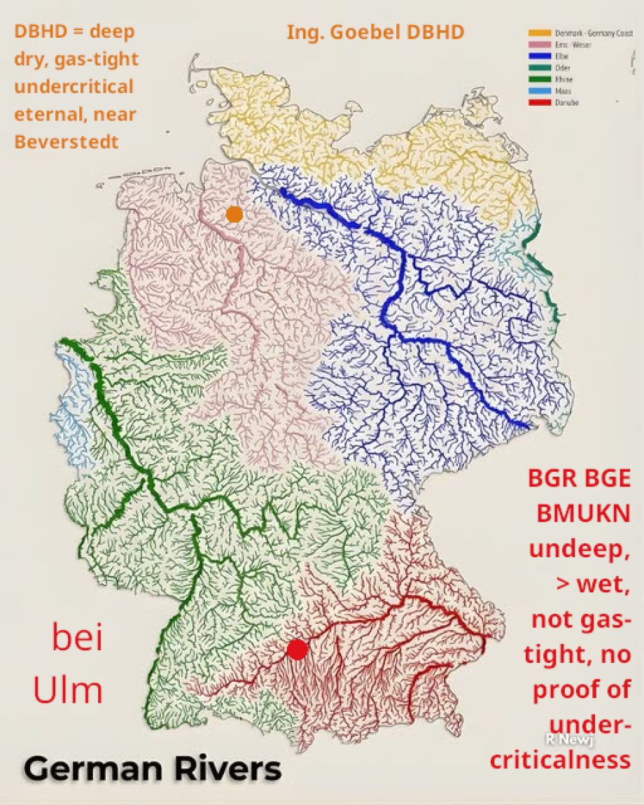 Endlager und NICHT-Endlager zu Fluss-Deltas und Meeren