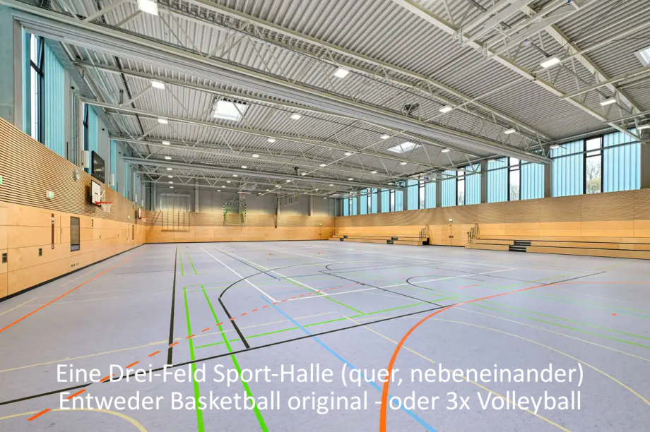3 Feld Sporthalle Cuno Berufsschule und Berufskolleg auf Varta-Insel - Ingenieurbüro Goebel