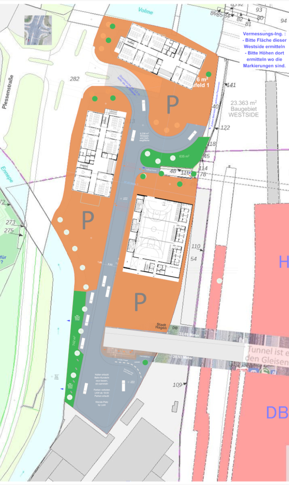 FINAL - CUNO Berufsschulen mit 3 Feld Sporthalle auf Westside Hagen mit direktem HBF Anschluss