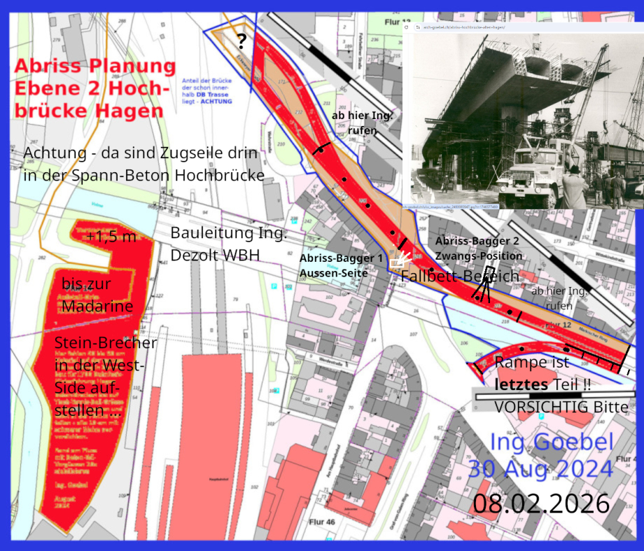 Abriss Planung Ebene 2 Hochbrücke Hagen B 54 - Ausschnitt