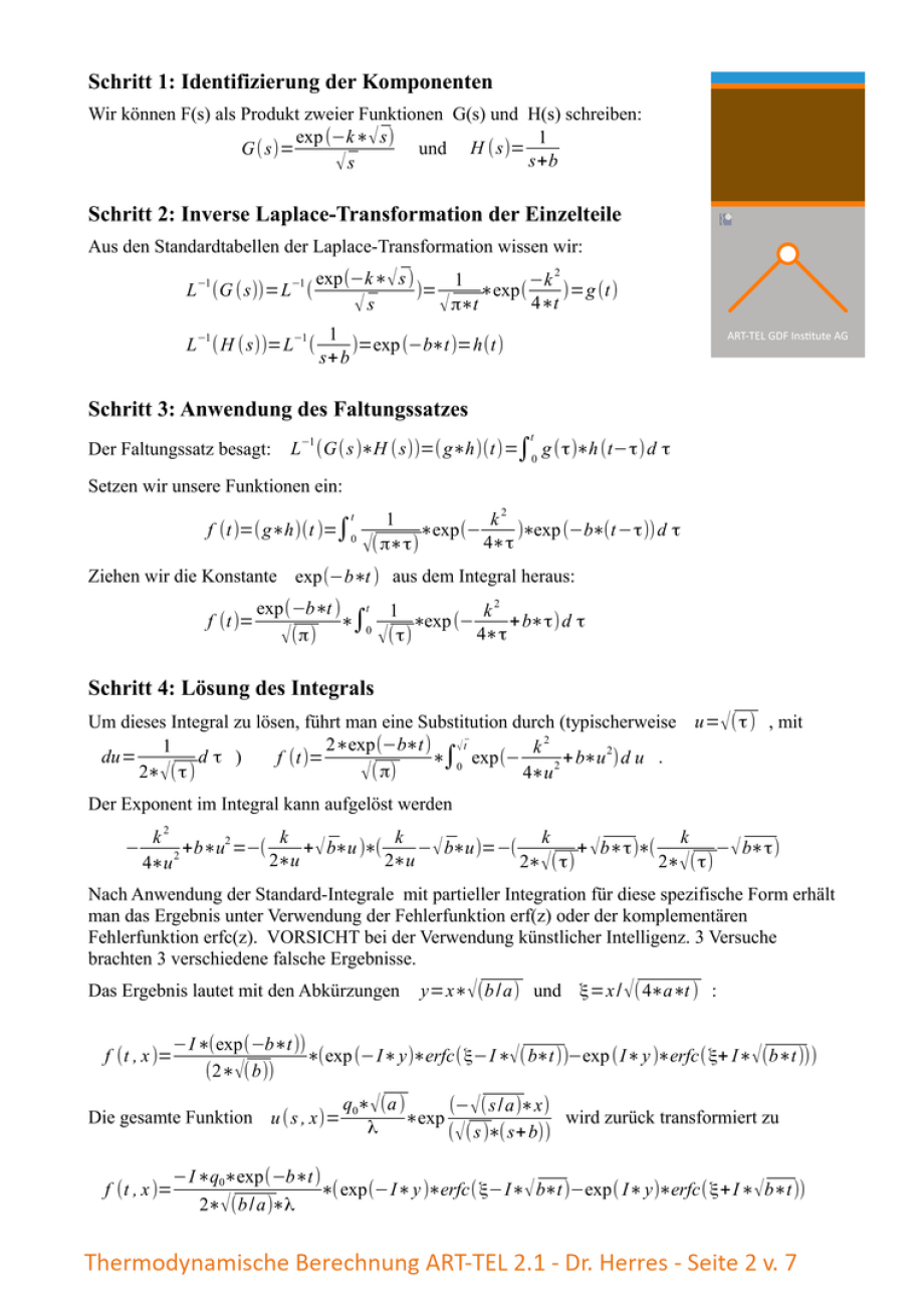2-7 >>> THERMODYNAMIC CALCULATION by German Physicist Dr. Gerhard Herres - as an example - Temperatur of ART-TEL GDF in flat rocksalt - 48 °C after 58 years causing 15 cm surface rising in South Brandenburg DE. - Science decides GDF - it is that simple ..