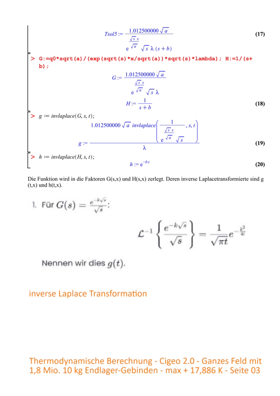 Thermodynamik Cigeo funktioniert nur mit 10 bis 20 kg Inventar Behältern - WAA-Glas Endlager Frankreich