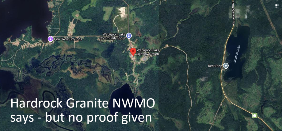 NWMO Canada without geology proof