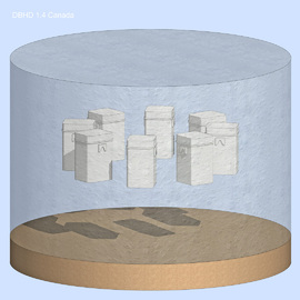 3D of a single "storage pellet" for DBHD 1.4 Canada in New Brunswick and Nova Scotia - we develop a nuclear high level waste repository for Canada - geological disposal in deep rocksalt