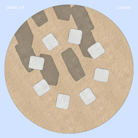 Top view "storage pellets" for DBHD 1.4 Canada in New Brunswick and Nova Scotia - we develop a nuclear high level waste repository for Canada - geological disposal in deep rocksalt