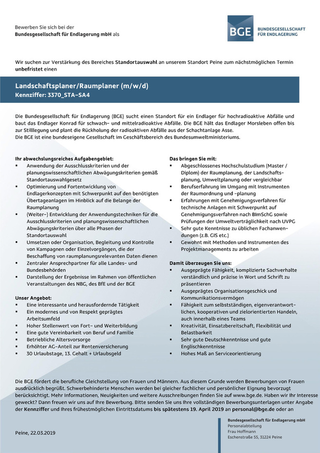 Stellenangebot_Raumplaner_Endlagerung_240_3370_STA-SA4_extern_1_Raumplaner_Landschaftsplaner_unbefr