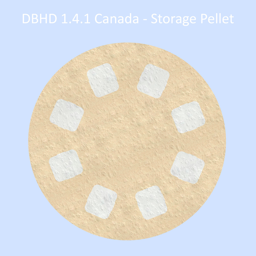 Storage Pellets in DBHD 1.4.1 Canada - spent fuel in DSC in concrete in rocksalt