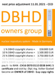 >>> Price table for DBHD copyright shares - Year 2020 https://lnkd.in/gEjwa4z - #DBHD #GDF #Copyrights if you build DBHD without copy rights we will sue you for EUR 160 million