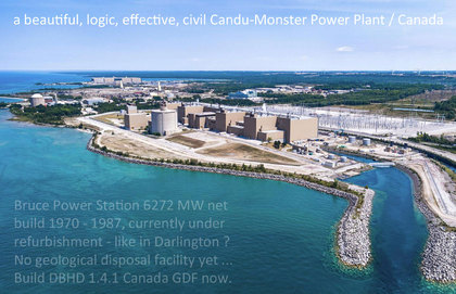 Bruce Power Station Ontario - MASSIVE spent fuel production
