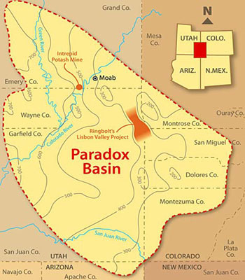 Big salt in Paradox Basin USA Utah