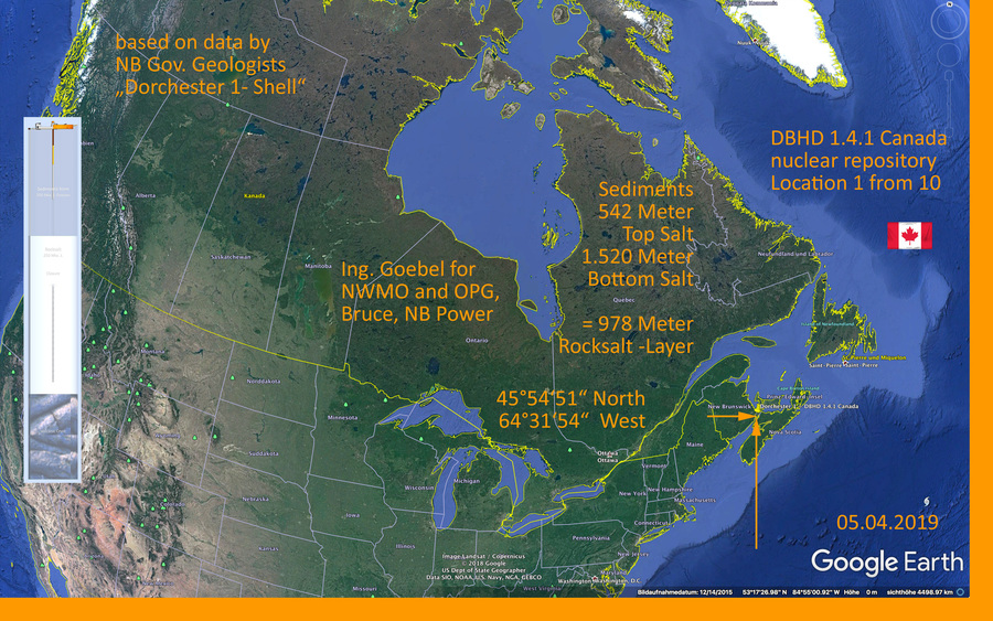 Canada - with location DBHD 1.4.1 Canada nuclear repository