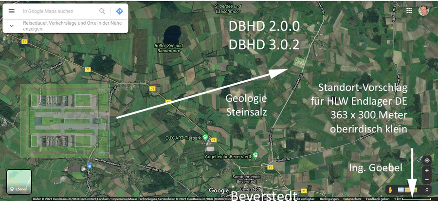 bei Beverstedt - Endlager Planung DBHD 3.0.3 - Auszüge