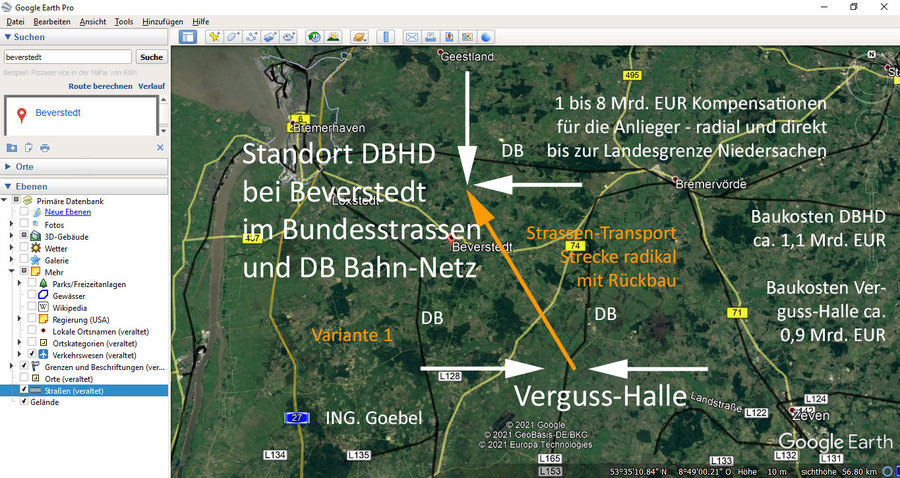 bei Beverstedt - Endlager Planung DBHD 3.0.3 - Auszüge